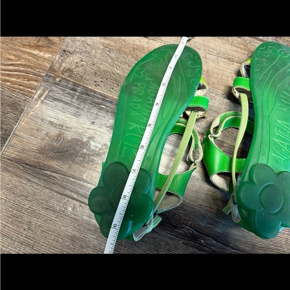 AGATHA RUIZ DE LA PRADA Green Leather Sandals 35 3.5 - Picture 7 of 8